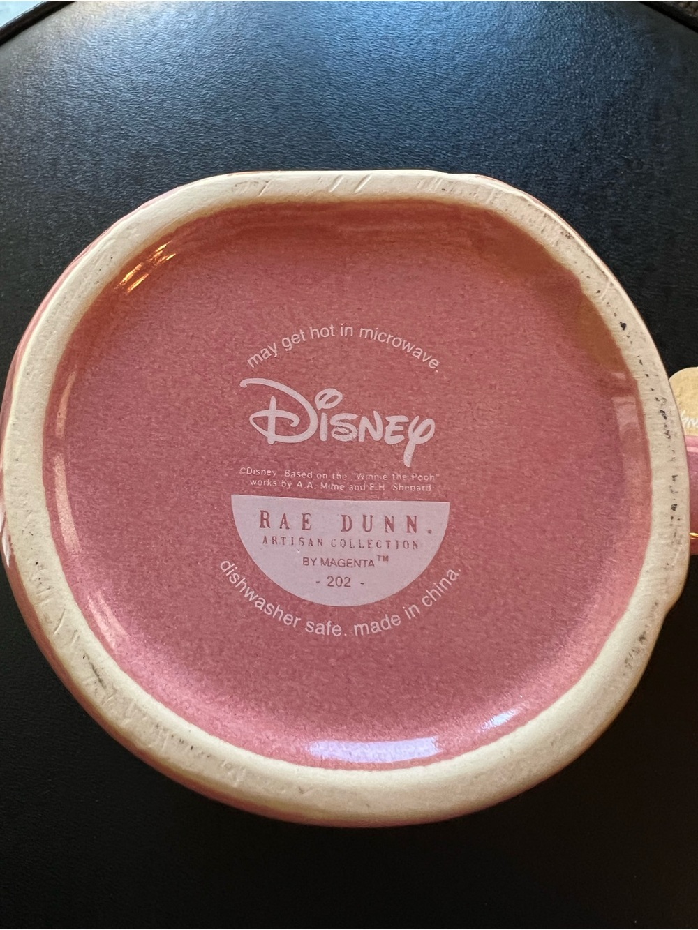 Disney/Rae Dunn NEW  Piglet Pink Ceramic Mug with Embossed Sentiment - Picture 7 of 8